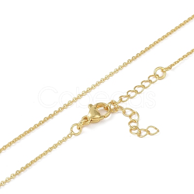 Heart Pendant Necklaces NJEW-O001-01G-1