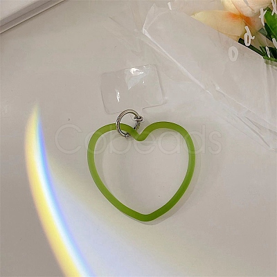 Silicone Love Heart Mobile Straps PW-WG49436-05-1