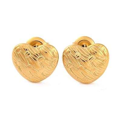 Ion Plating(IP) 304 Stainless Steel Stud Earrings EJEW-G395-34G-1