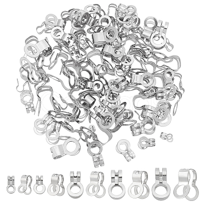 Nbeads 150Pcs 5 Style 304 Stainless Steel Ball Chain Connectors STAS-NB0001-73-1