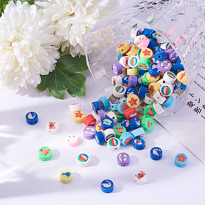 200Pcs Handmade Polymer Clay Beads CLAY-CJ0001-52-1