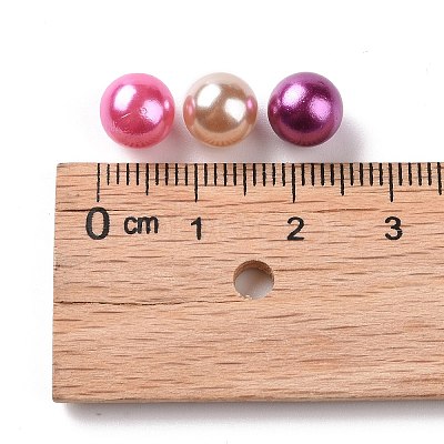 Imitation Pearl Acrylic Beads OACR-S011-8mm-ZM-1