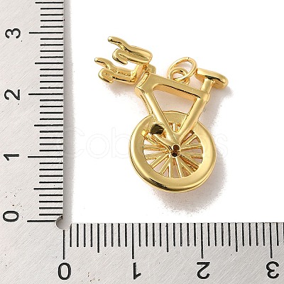 Brass Cubic Zirconia Pendants KK-M278-16G-1