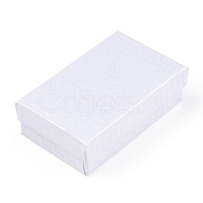 Rhombus Textured Cardboard Jewelry Boxes CBOX-T006-02F-1