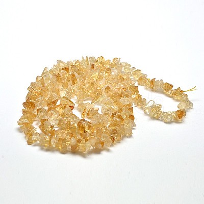 Chip Natural Citrine Beads Strands X-G-N0134-21-1