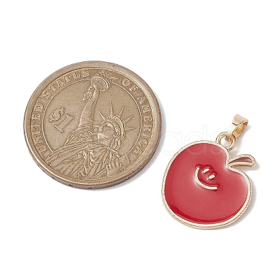 Fruit Alloy Enamel Pendants PALLOY-JF02697-1