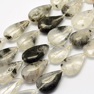 Natural Lodolite Quartz Beads Strands G-G695-15-1