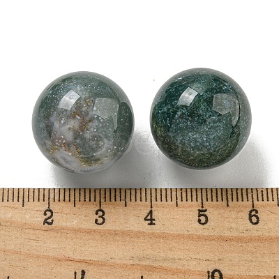 Natural Indian Agate Round Ball Figurines Statues for Home Office Desktop Decoration G-P532-02A-12-1