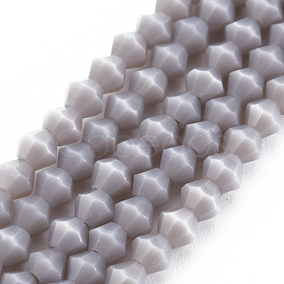 Opaque Solid Color Glass Beads Strands GLAA-Q080-4mm-B07-1