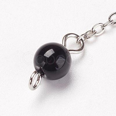 Chakra Natural Black Agate Dowsing Pendulums G-F516-01K-1