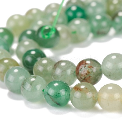 Natural Green Aventurine Beads Strands G-E380-02-6mm-1