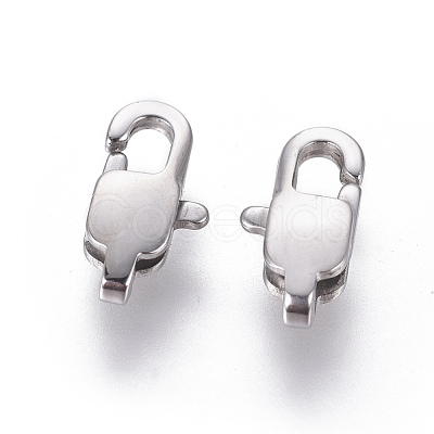 Non-Tarnish 304 Stainless Steel Lobster Claw Clasps STAS-G201-06A-P-1