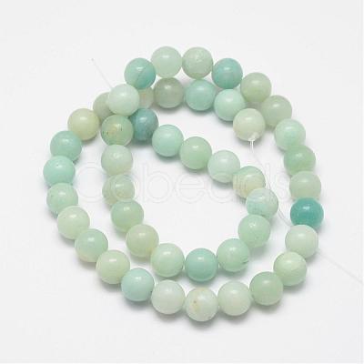 Round Natural Amazonite Bead Strands G-I183-02-10mm-1