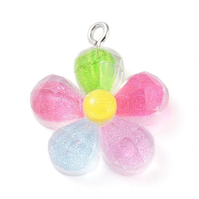 Translucent Resin Pendants RESI-Z014-02B-1