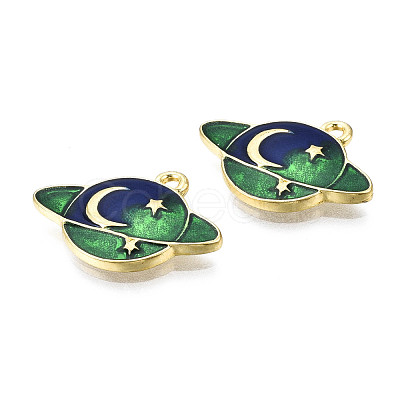 Alloy Enamel Pendants PALLOY-T075-70G-RS-1