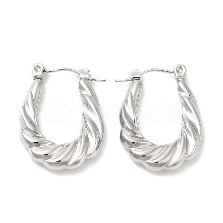 304 Stainless Steel Hoop Earrings for Women STAS-D084-23P-1