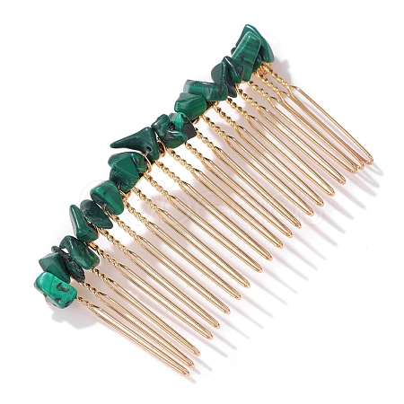 Malachite Gravel Hair Clip PW-WGC4E5C-11-1