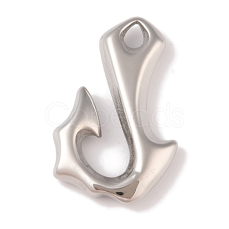 Non-Tarnish 304 Stainless Steel Hook Clasps STAS-C109-03P-1