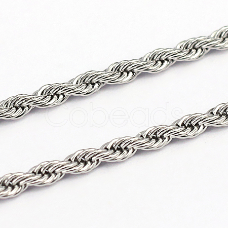 304 Stainless Steel Rope Chains CHS-O005-43G-1