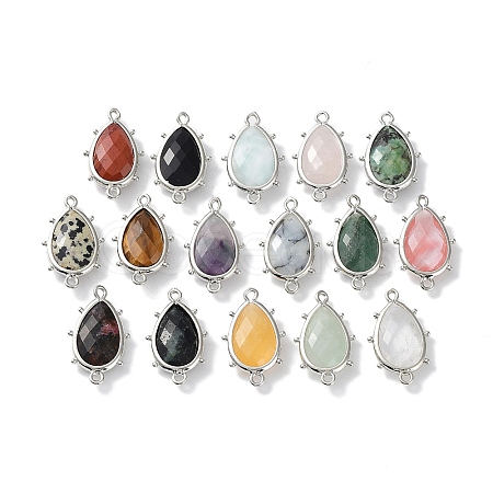 Natural & Synthetic Mixed Stone Connector Charms G-G012-05P-B-1