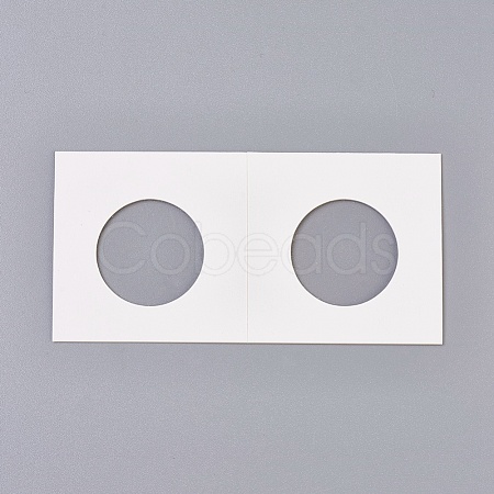 Cardboard Staple Type Coin Mylar Flip Holder Cover Case AJEW-WH0052-06D-1