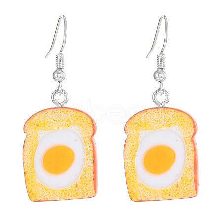 Resin Food Model Dangle Earrings PW-WG47C1D-01-1