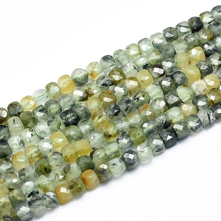 Natural Prehnite Beads Strands G-D0003-B03-1