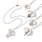 Ocean Theme Tibetan Style Alloy Pendant Necklace, with Natural Shell, Mixed Shapes, 18.58 inch(47.2cm)