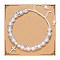 Handmade Woven Plastic imitation Pearl Braided Bead Bracelets, Alloy Cross Charm Bracelets for Women