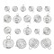 Fashewelry Iron Wire Pendants, Cage Pendants, Round, Platinum, 30pcs/set