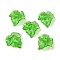 Transparent Acrylic Pendant, Leaf, Lawn Green, 24x23.5x1.2mm, Hole: 2mm, 1086pcs/500g