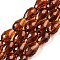 Transparent Glass Beads Strands, Faceted, Teardrop, Sienna, 15x10mm, Hole: 1.6mm, about 46~48pcs/strand, 27.95 inch(71cm)