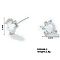 Exquisite Dragon Claw Crystal Zircon Stud Earrings Unique Ethnic Fashion Jewelry, Platinum, 10x10mm