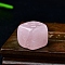 Natural Rose Quartz Carved Dice Figurines Statues for Home Office Desktop Decoration, 15x15x15mm