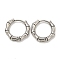 316 Surgical Stainless Steel Hoop Earrings, Ring, Antique Silver, 15.5x3mm