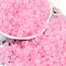 Transparent Colours Glass Seed Beads, Donut, Pink, 6.5x3mm, Hole: 1.8mm, about 1363pcs/pound