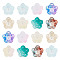 GOMAKERER 100Pcs Gradient Handmade Lampwork Beads, Flower, Mixed Color, 11x7.5mm, Hole: 1.3mm