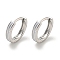 Brass Hoop Earrings, with Enamel, Real Platinum Plated, 11x2mm