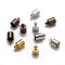 Brass Cord Ends, Mixed Color, 10x6mm, Hole: 1.2mm, 5.5mm inner diameter