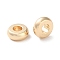 Rack Plating Brass Spacer Beads, Long-Lasting Plated, Lead Free & Cadmium Free, Disc, Light Gold, 5x2mm, Hole: 2mm