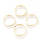 Brass Linking Rings, Real 18K Gold Plated, Ring, Golden, 15x2mm