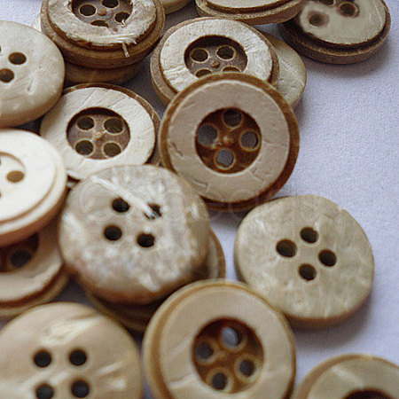 Carved Round 4-hole Basic Sewing Button NNA0YXK-1