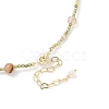 Natural Rutilated Quartz Beaded & Glass Beads Necklaces NJEW-L119-10G-4