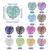 Pandahall 48Pcs 12 Styles 430 & 201 Stainless Steel Filigree Pendants STAS-TA0002-19-3