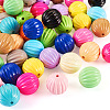 48Pcs 16 Colors Baking Paint Acrylic Beads MACR-TA0001-44-2