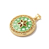 Rack Plating Brass Cubic Zirconia Pendants KK-K385-68G-3