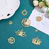 12Pcs 12 Style 201 Stainless Steel Pendants STAS-SZ0002-48G-3