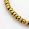 Electroplate Non-magnetic Synthetic Hematite Beads Strands G-J208G-M-3