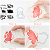 CRASPIRE 1Pc Butterfly Clear Silicone Stamps DIY-CP0009-56-6