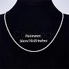 925 Sterling Silver Thin Dainty Link Chain Necklace for Women Men JN1096A-03-2